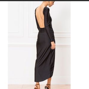 superdown SM “Sarah” Black Ruched Maxi Dress